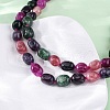 Natural Dyed Malaysia Jade Tumble Stone Nuggets Beaded Long Necklaces for Women NJEW-F340-A08-4