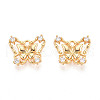 Brass Micro Pave Cubic Zirconia Charms KK-N263-77A-G-1