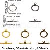 Tibetan Style Toggle Clasps TIBE-FH0001-06-NR-2
