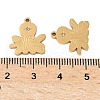 304 Stainless Steel with Rhinestone Pendants STAS-Z139-01G-3