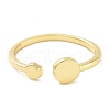 Rack Plating Brass Open Cuff Ring Components KK-Z071-33G-2