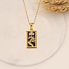 Stainless Steel Enamel Tarot Pendant Necklaces FS-WG91854-01-1