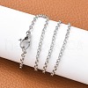 Tarnish Resistant Trendy Unisex 304 Stainless Steel Cable Chain Necklaces NJEW-L043-16P-4