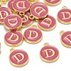 Golden Plated Alloy Enamel Charms X-ENAM-S118-08D-4