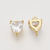 Valentine's Day Brass Charms X-ZIRC-Q021-020G-01-NF-2