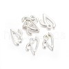 Silver Color Plated Alloy Letter Pendants PALLOY-J718-01S-V-2