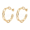 Semicircular Brass Half Hoop Earrings EJEW-J101-06G-1