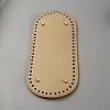 Oval PU Leather Knitting Crochet Bags Nail Bottom Shaper Pad PURS-WH0001-63A-2