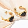 304 Stainless Steel Stud Earrings EJEW-S253-03A-G-4