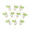 10Pcs Opalite Flower Charms PALLOY-JF03765-02-1