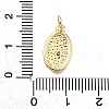 Brass Micro Pave Clear Cubic Zirconia Pendants KK-V011-58G-3