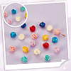 AHADERMAKER 48pcs 8 colors Epoxy Resin Beads RESI-GA0001-28-4