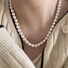 Shell Pearl Round Beaded Necklaces for Women FS-WG6773C-01-5