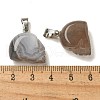 Natural Grey Agate Pendants G-Z067-02P-10-4
