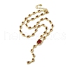 Rack Plating Brass Micro Pave Cubic Zirconia Necklaces NJEW-P308-01G-01-1