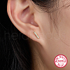 Simple and Stylish Rectangle S925 Sterling Silver Stud Earrings RP0395-1-1