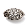 Brass Micro Pave Cubic Zirconia Beads KK-L229-022P-1