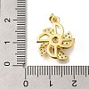 Brass Micro Pave Cubic Zirconia Pendants KK-B122-03C-G-3