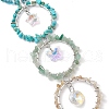 Wire Wrapped Chakra Natural Gemstone Chips Ring Hanging Ornaments HJEW-JM02620-4