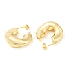 Brass Twist Donut Stud Earrings EJEW-K251-06G-2