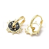 Sun & Moon Real 18K Gold Plated Brass Dangle Leverback Earrings EJEW-L268-045G-2