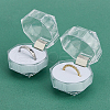 DICOSMETIC 50Pcs Octagonal Transparent Plastic Ring Boxes OBOX-DC0001-02A-5