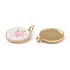 Real 18K Gold Plated Brass Enamel Pendants ZIRC-Z008-11-3