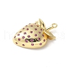 Brass Micro Pave Cubic Zirconia Pendants X-KK-P290-39G-2