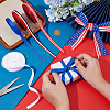   4 Styles Polyester Grosgrain Ribbon & Striped Ribbon OCOR-PH0004-64-3