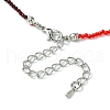 Faceted Rondelle Glass Beaded Necklace for Women NJEW-M208-02E-5