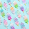 40Pcs 8 Colors Gradient Color Opaque Resin Pendants RESI-CJ0002-58-6