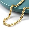 Brass Boston Link Chain Necklaces for Women Men NJEW-F337-08G-4