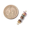9Pcs 9 Styles Natural Mixed Stone Chip & Natural Coconut Disc Beaded Connector Charms PALLOY-JF03570-2