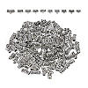 DICOSMETIC 100Pcs 10 Style Tibetan Style Alloy Tube Bails TIBE-DC0001-12-8