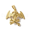 PVD Vacuum Plating 304 Stainless Steel Pendants STAS-B069-46G-04-1