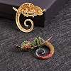 2Pcs 2 Colors Alloy Enamel Brooches JEWB-SZ0001-50-4