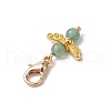 10Pcs 10 Styles Angel Natural & Synthetic Mixed Gemstone Pendant Decorations HJEW-JM03143-02-6