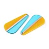 Transparent Resin & Wood Pendants RESI-T057-77-2