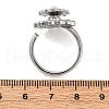 Dasiy Rotatable Open Cuff Rings for Women RJEW-C118-06P-5
