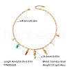 European Ocean Stainless Steel Pendant Necklaces with Pearl IA7525-4-1