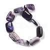 Natural Banded Agate Beads Strands G-K392-B11-13x18mm-3