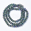Electroplate Transparent Glass Beads Strands EGLA-A034-T4mm-G02-2