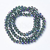 Electroplate Transparent Glass Beads Strands EGLA-A034-T4mm-G02-2