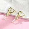 Natural Quartz Crystal Hoop Earrings EJEW-P306-01G-08-3