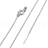 1mm Brass Ball Chain Adjustable Slider Necklaces KK-K398-28P-4