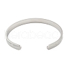 Boy Girl Stainless Steel Open Cuff Bangles for Women BJEW-G708-01C-P-3