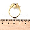 Brass Micro Pave Cubic Zirconia Finger Rings for Women RJEW-F181-11G-01-5