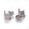 304 Stainless Steel Stud Earrings X-EJEW-F227-15P-2