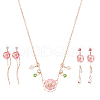 ANATTASOUL Sakura Jewelry Set SJEW-AN0001-58-1