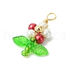 9Pcs 9 Colors Pearlized Glass Pearl Pendants PALLOY-JF03389-4